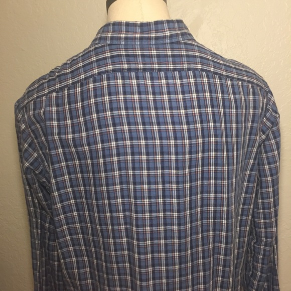 SOLD! Polo Ralph Lauren XL Plaid Blue Button Front - Picture 3 of 6